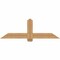 Ekena Millwork Eugene Smooth Timber Gable Bracket, Western Red Cedar, 60"W x 20"H x 1 1/2"D x 5 1/2"F, 8/12 Pitch GBW060X20X0206EUG00SWR - alternate 1
